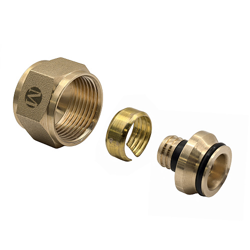 Соединитель евроконус универсальный в т.ч. для металлопластиковых труб латунь 3/4х16(2,0),RTP