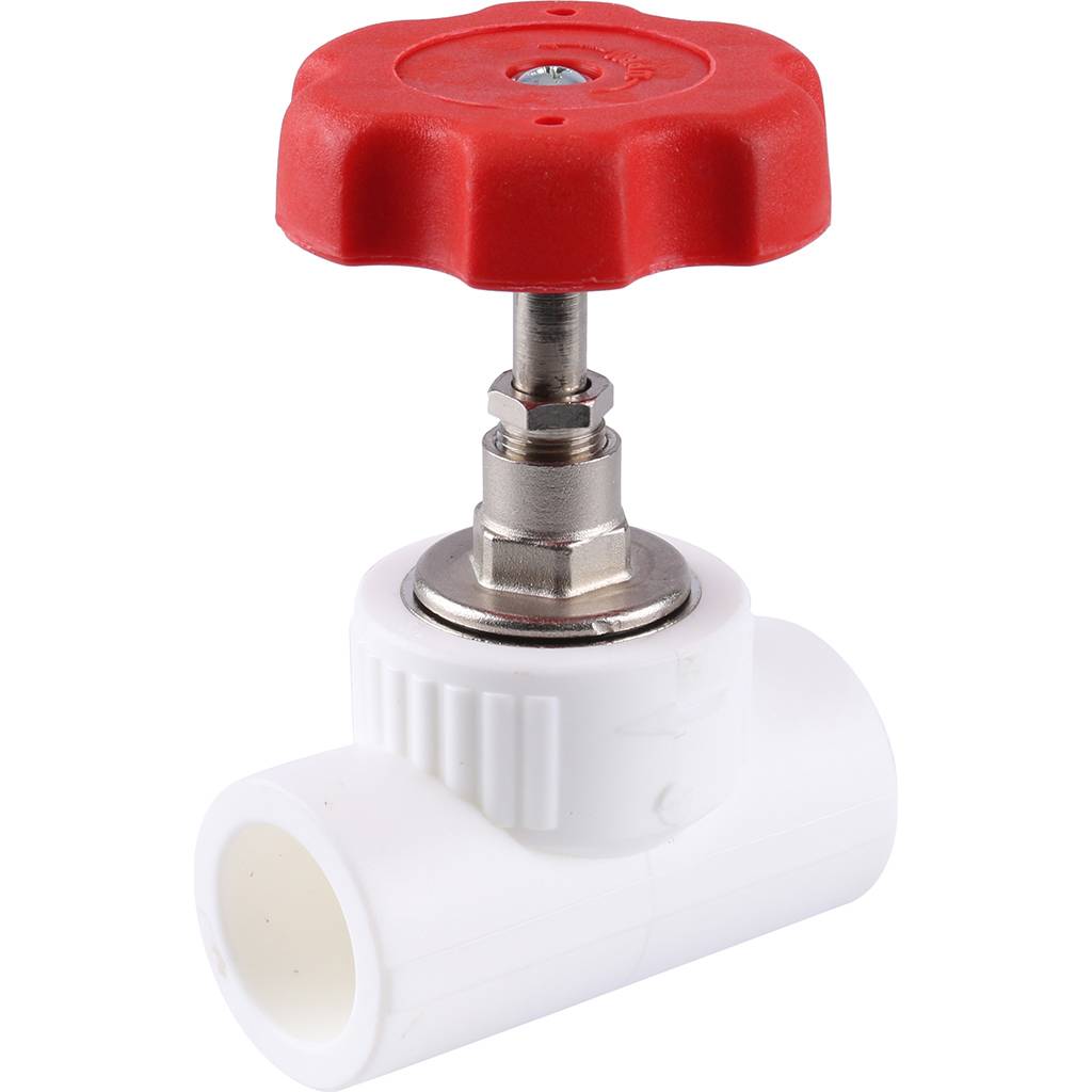 Вентиль Kalde d=25 для полипропиленовых труб под сварку (цвет белый)
