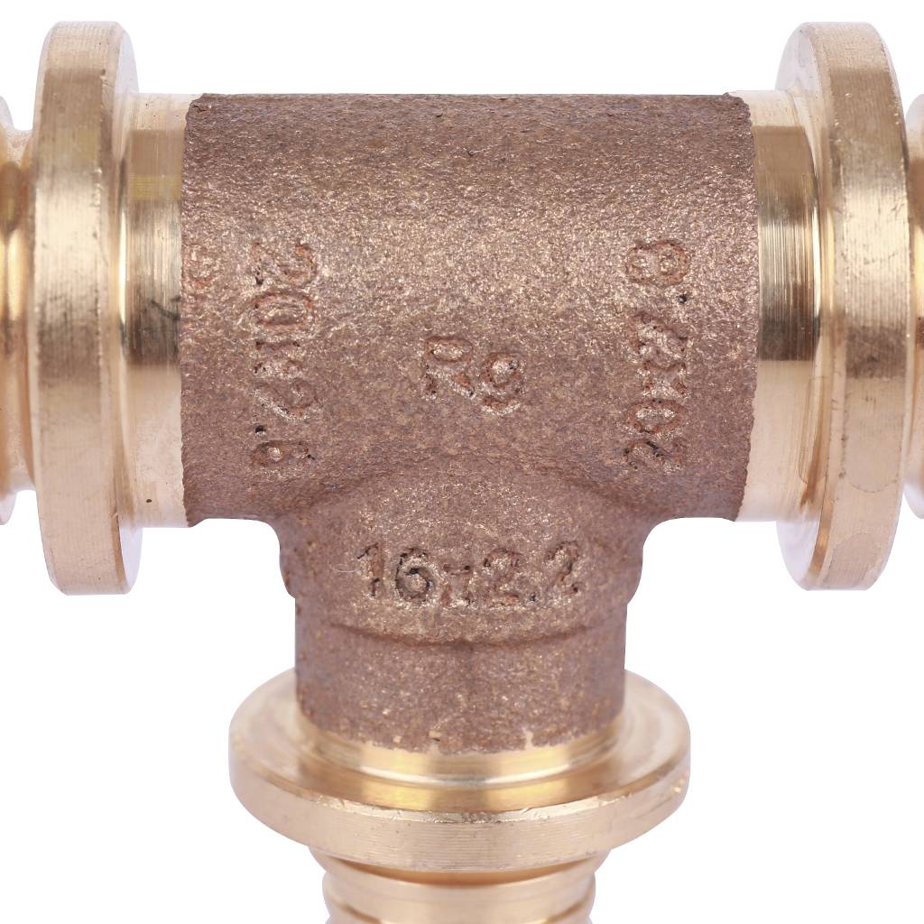 Тройник РЕХАУ RAUTITAN PLATINUM с уменьшенным боковым проходом 20-16-20 RX для труб из сшитого полиэтилена аксиальный, 13777301001