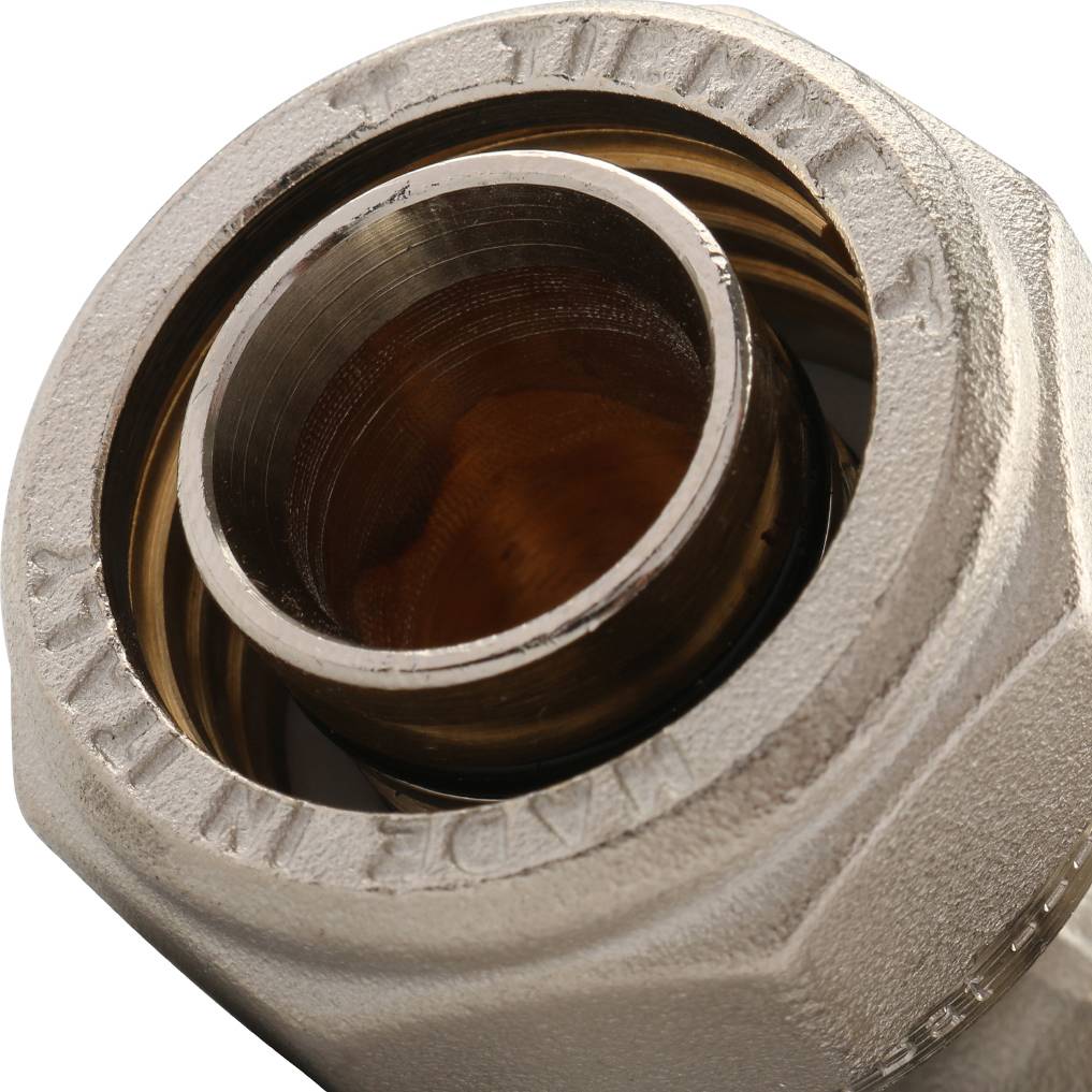 Угольник TIEMME 90° (26х3.0) для металлопластиковых труб винтовой, 1600019