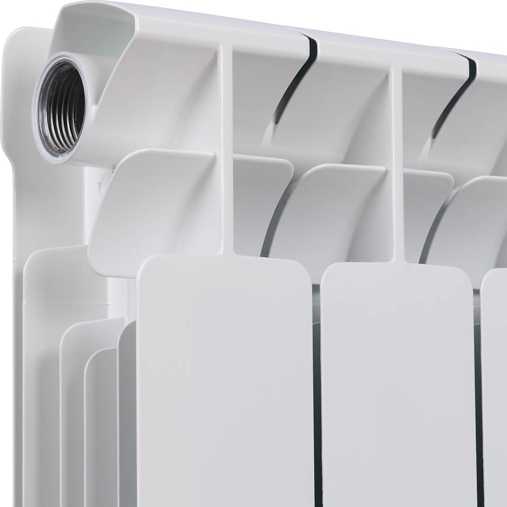 Радиатор биметаллический RIFAR BASE 500 4 секции боковое подключение (белый RAL 9016), 1RB50-4