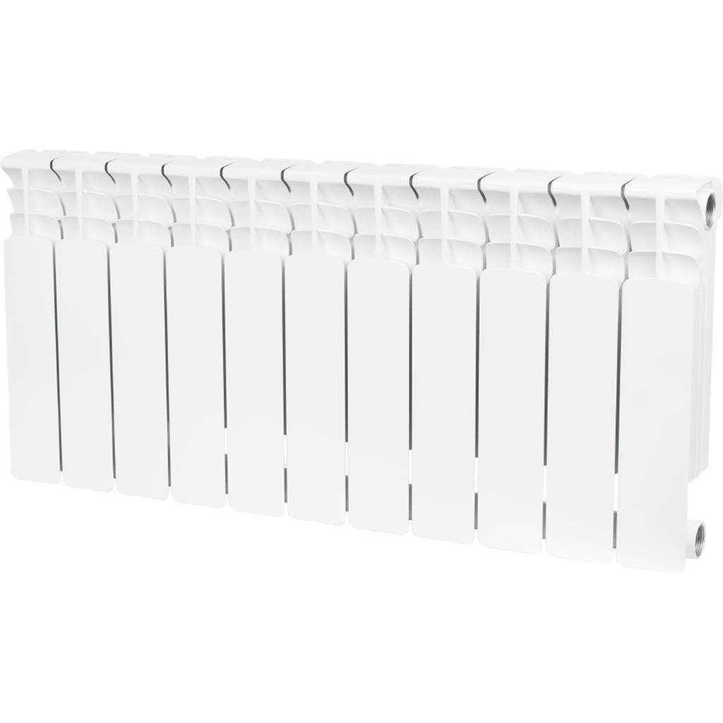 Радиатор биметаллический STOUT Space 500 11 секций боковое подключение RAL9016, SRB-0310-050011