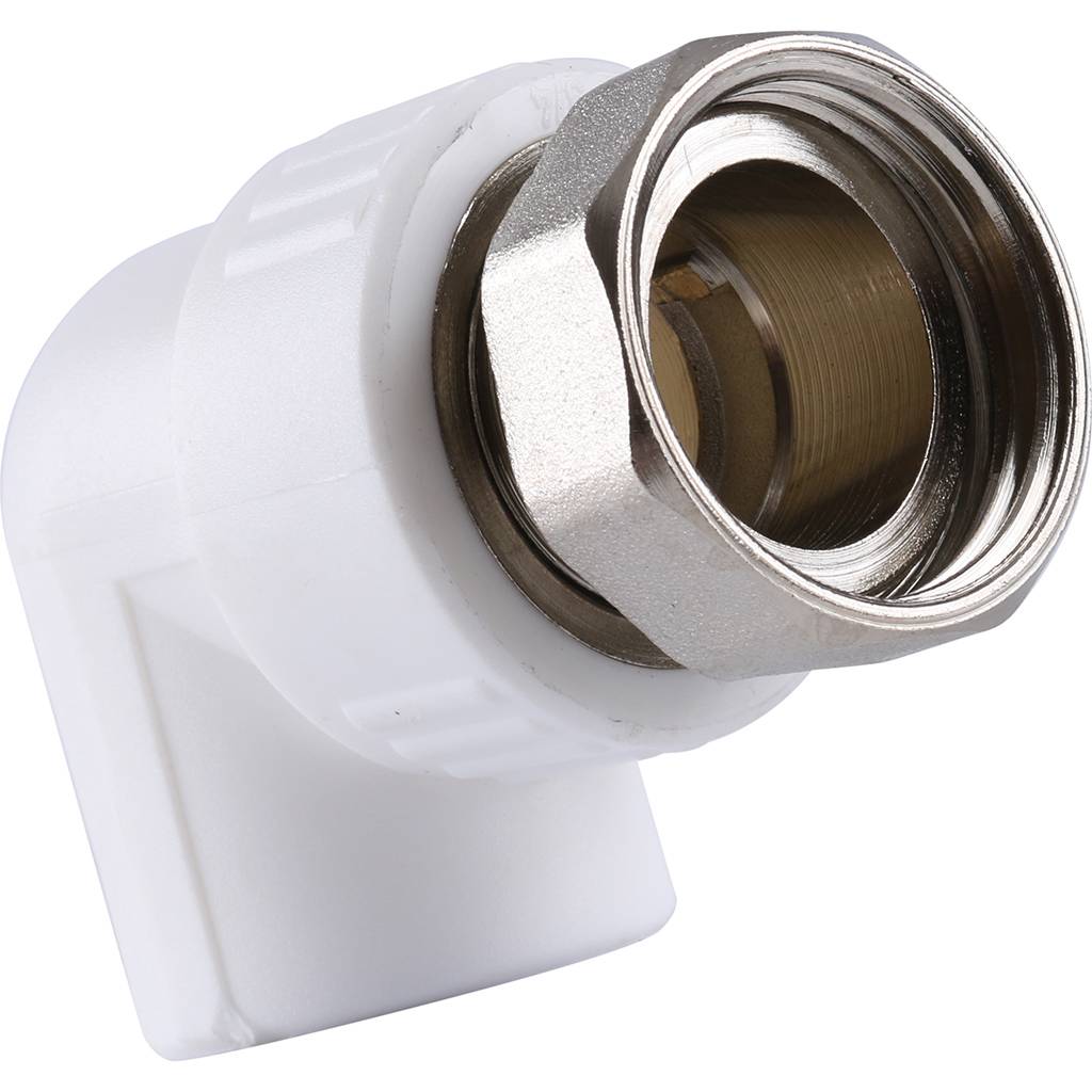 Угольник Kalde с накидной гайкой для полипропиленовых труб 25х1