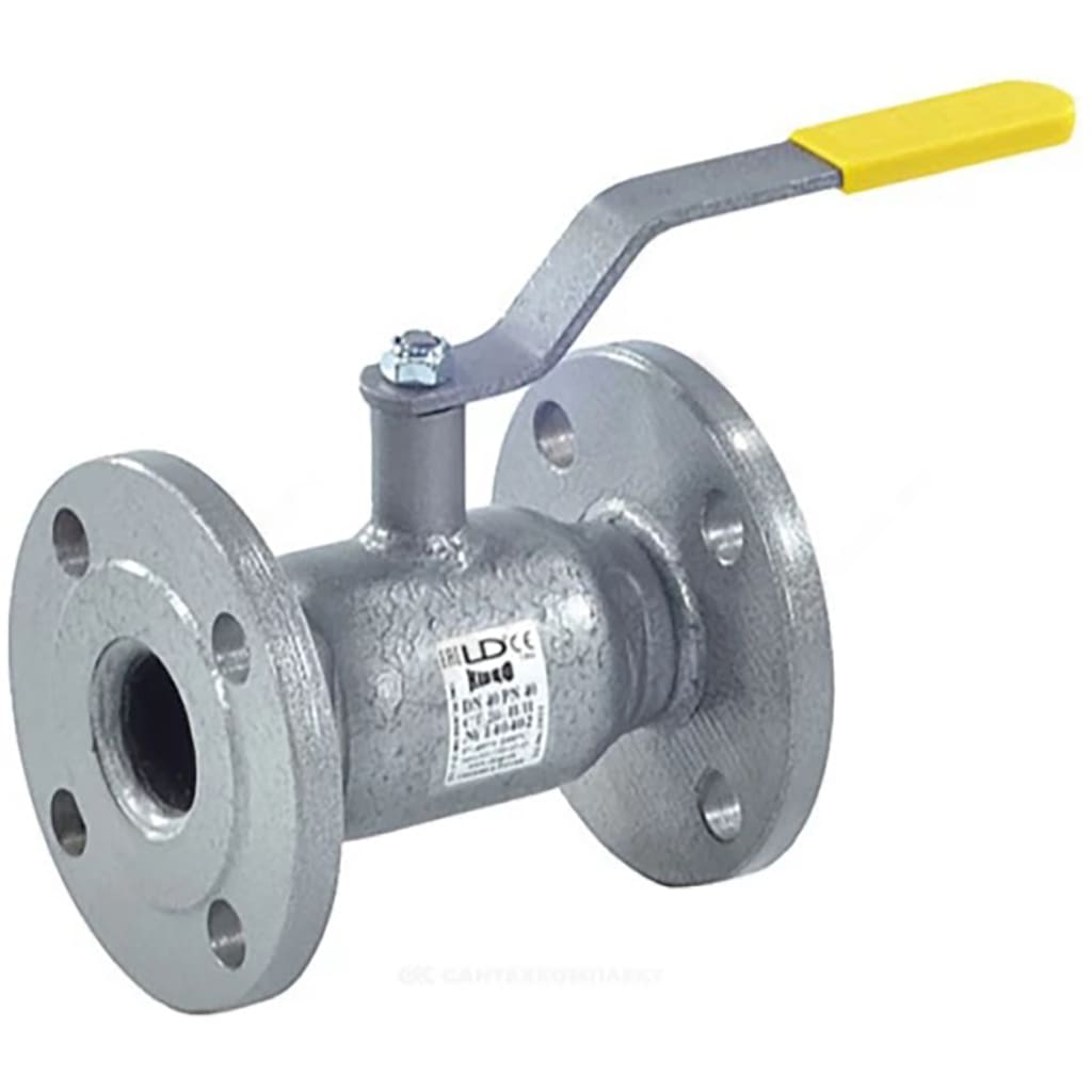 Кран шаровой LD Ду 40 Ру40 фланцевый под эл/привод полнопроходной для газа, КШ.Ц.Ф.Э.GAS.040.040.П/П.02