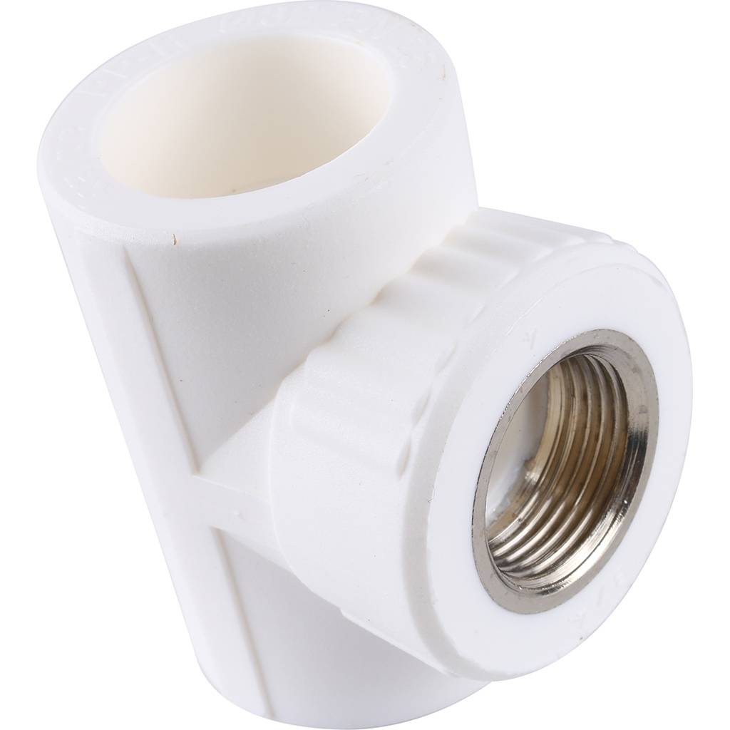 Тройник Kalde с внутренней резьбой 32х3/4 для полипропиленовых труб под сварку (цвет белый), 3222-tfo-320c32