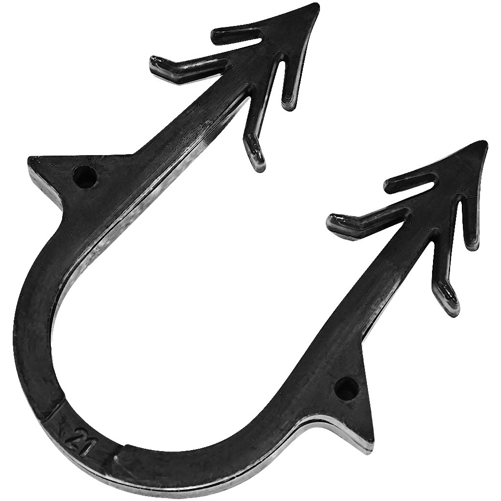 SMF-0004-001620 STOUT Скоба якорная для труб диам.16-20мм с двойным гарпуном, цвет черный