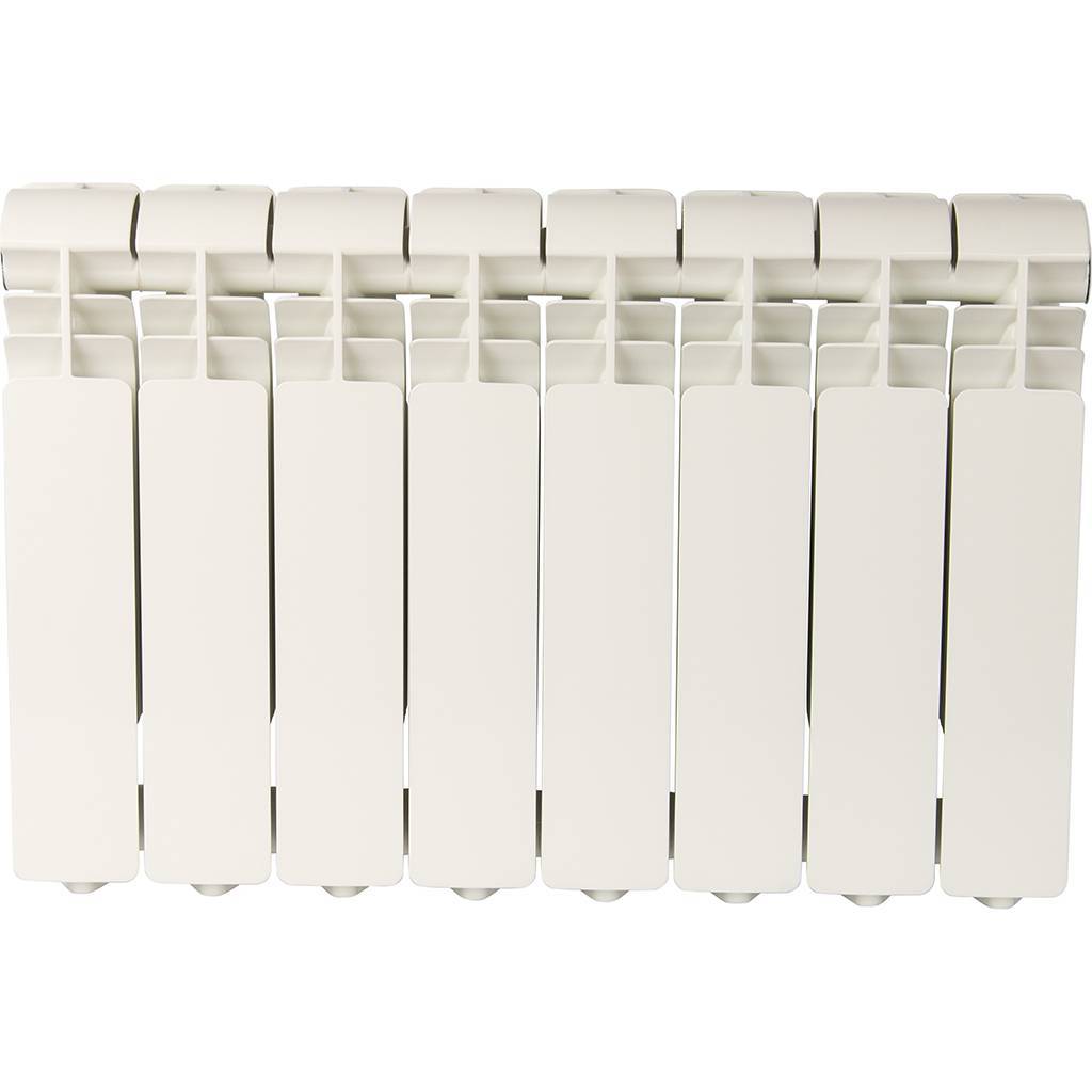 Радиатор алюминиевый Global ISEO 350 8 секций боковое подключение (белый RAL 9010), IS035008