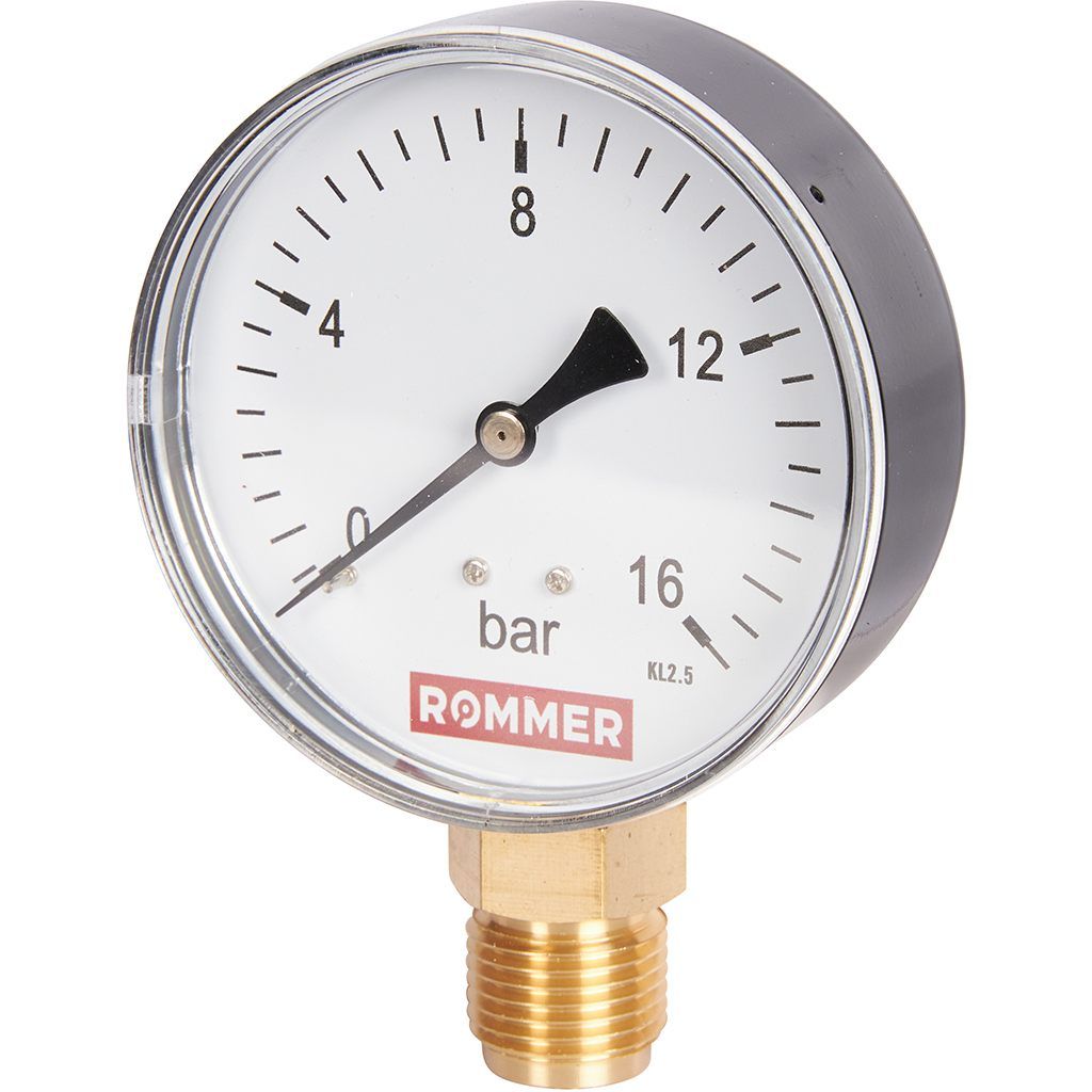 Манометр радиальный ROMMER 80 мм 1/2