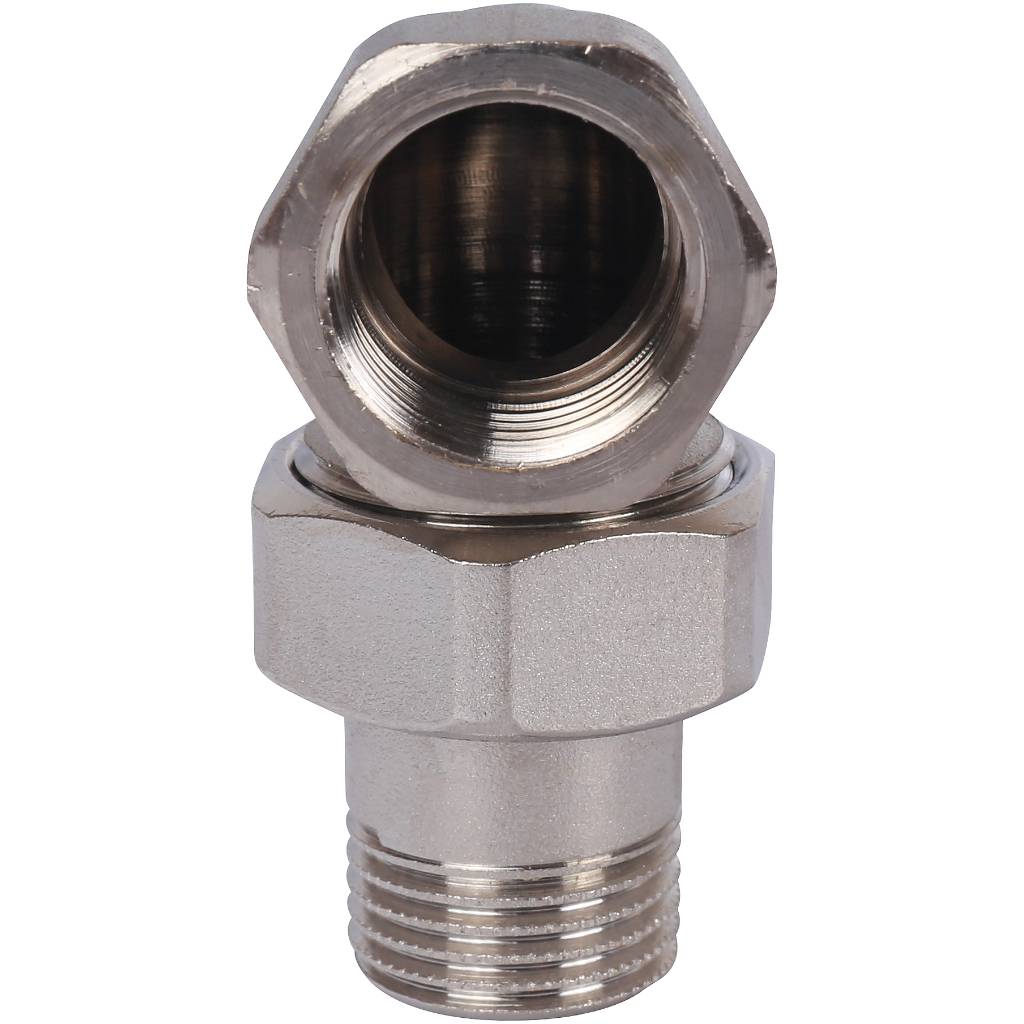 Разъемное угловое соединение STOUT американка ВН 1/2 уплотнение под гайкой o-ring кольцо, никелированное, SFT-0057-000012