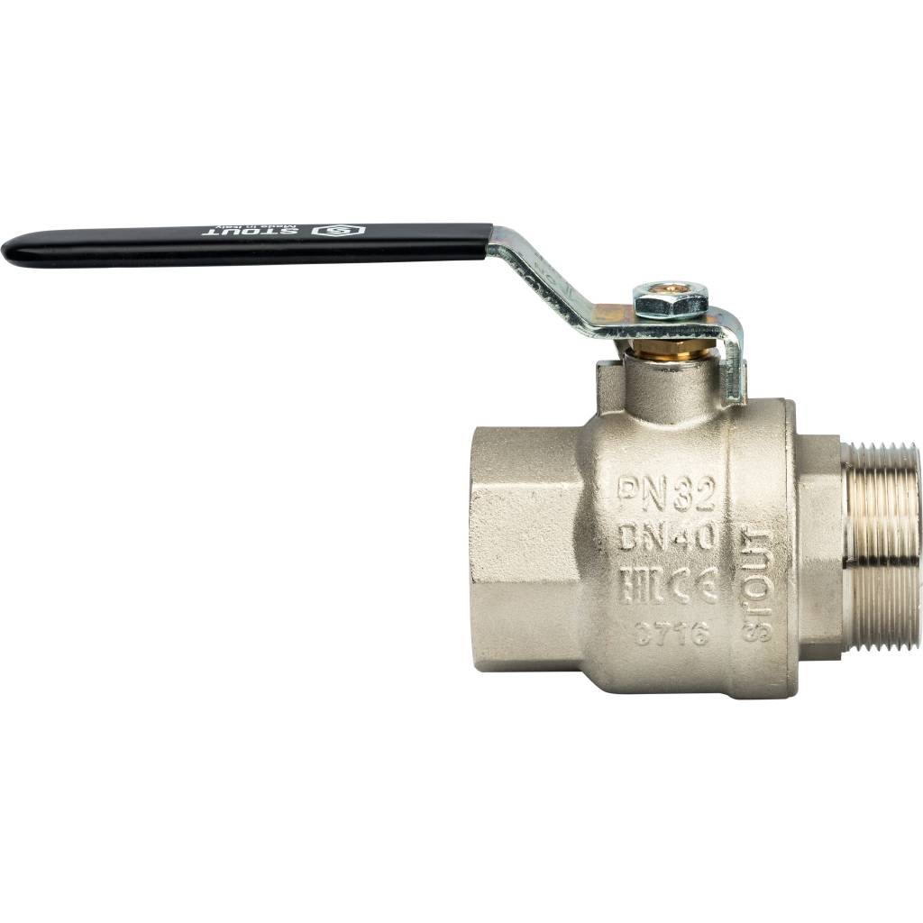 Кран шаровой STOUT полнопроходной, ВР/НР, ручка рычаг 1 1/2, SVB-0003-000040