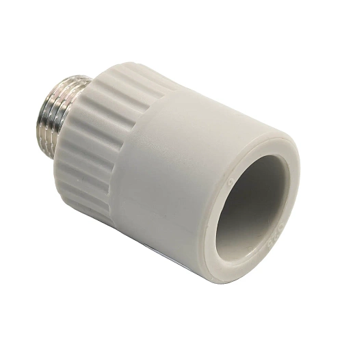 Муфта комбинированная PPR наружная резьба 25х1/2,  серый, РТП