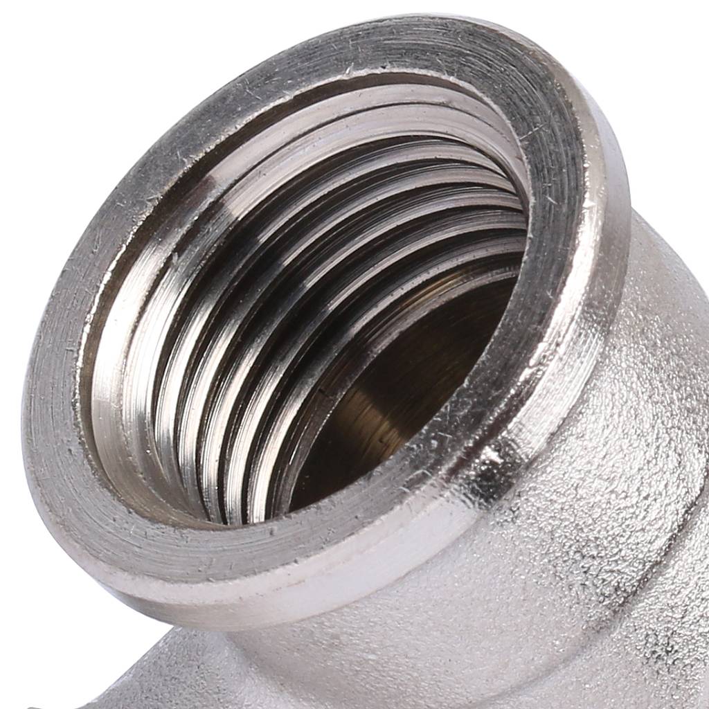 Угольник TIEMME ВВ никелированный 1/2х1/2 для стальных труб резьбовой, 1500133