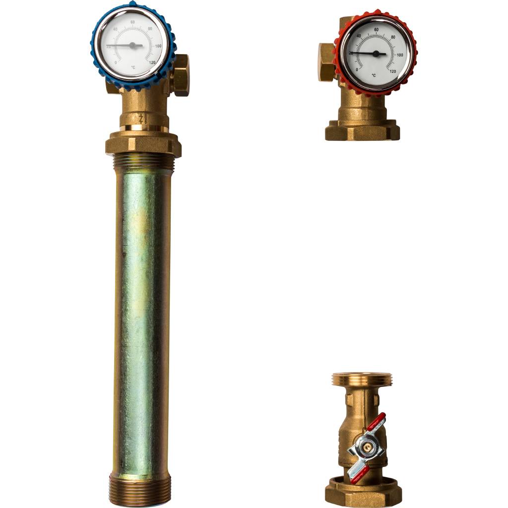 Насосная группа STOUT SDG-0001 с прямым контуром 1 без насоса в теплоизоляции, SDG-0001-002501