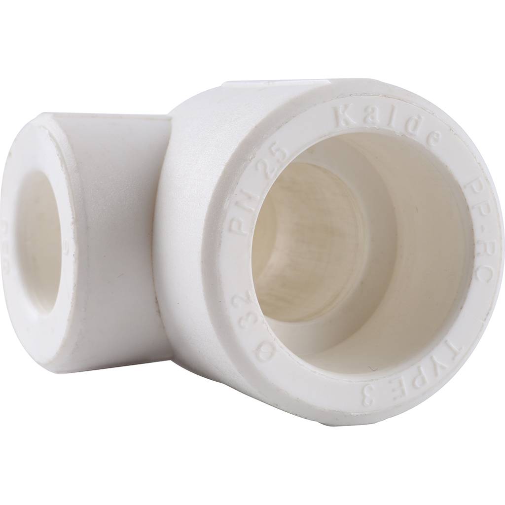 Тройник переходной Kalde 32х20х20 для полипропиленовых труб под сварку (цвет белый)