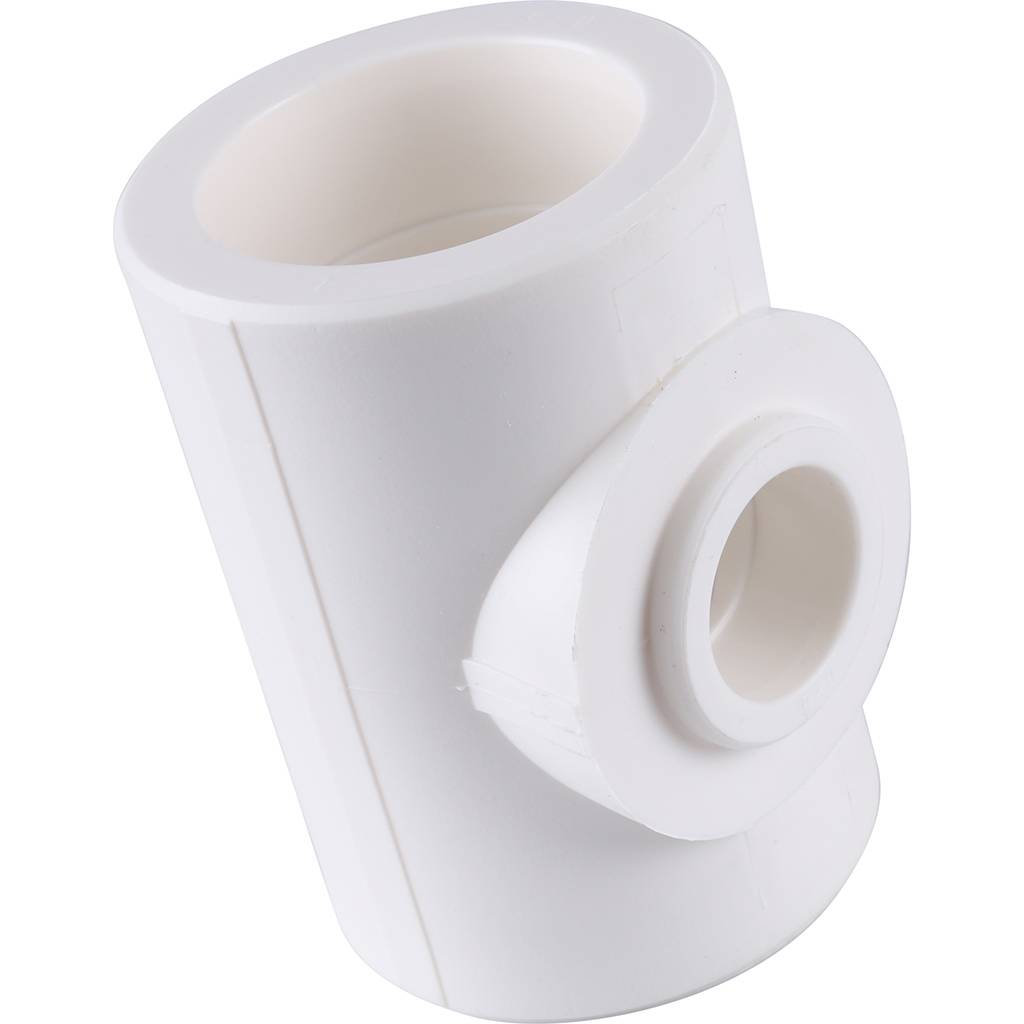 Тройник переходной Kalde 75х40х75 для полипропиленовых труб под сварку (цвет белый)