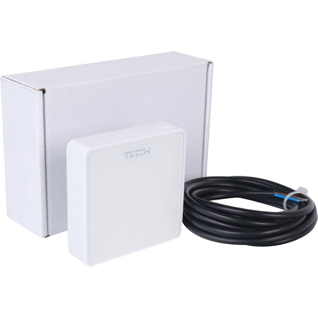 Беспроводной комнатный датчик температуры, белый TECH (сенсорный кабель 2,5 м), C-8 f