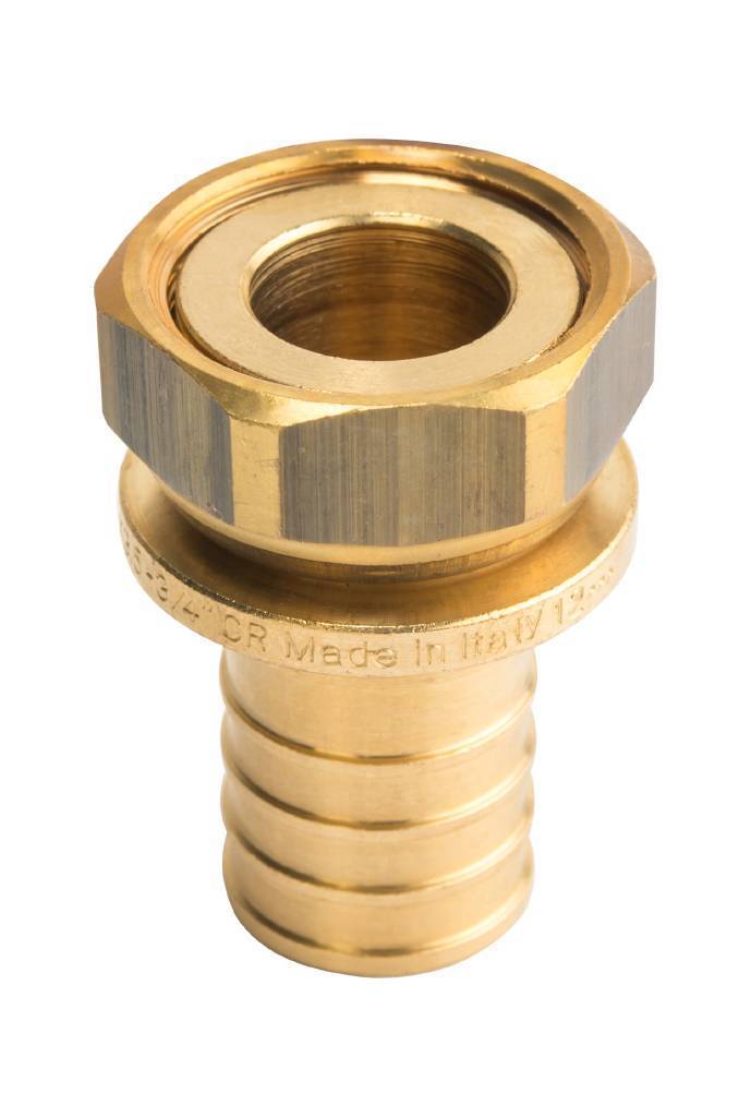 Переходник STOUT с накидной гайкой 16xG 3/4 для труб из сшитого полиэтилена аксиальный, SFA-0019-001634