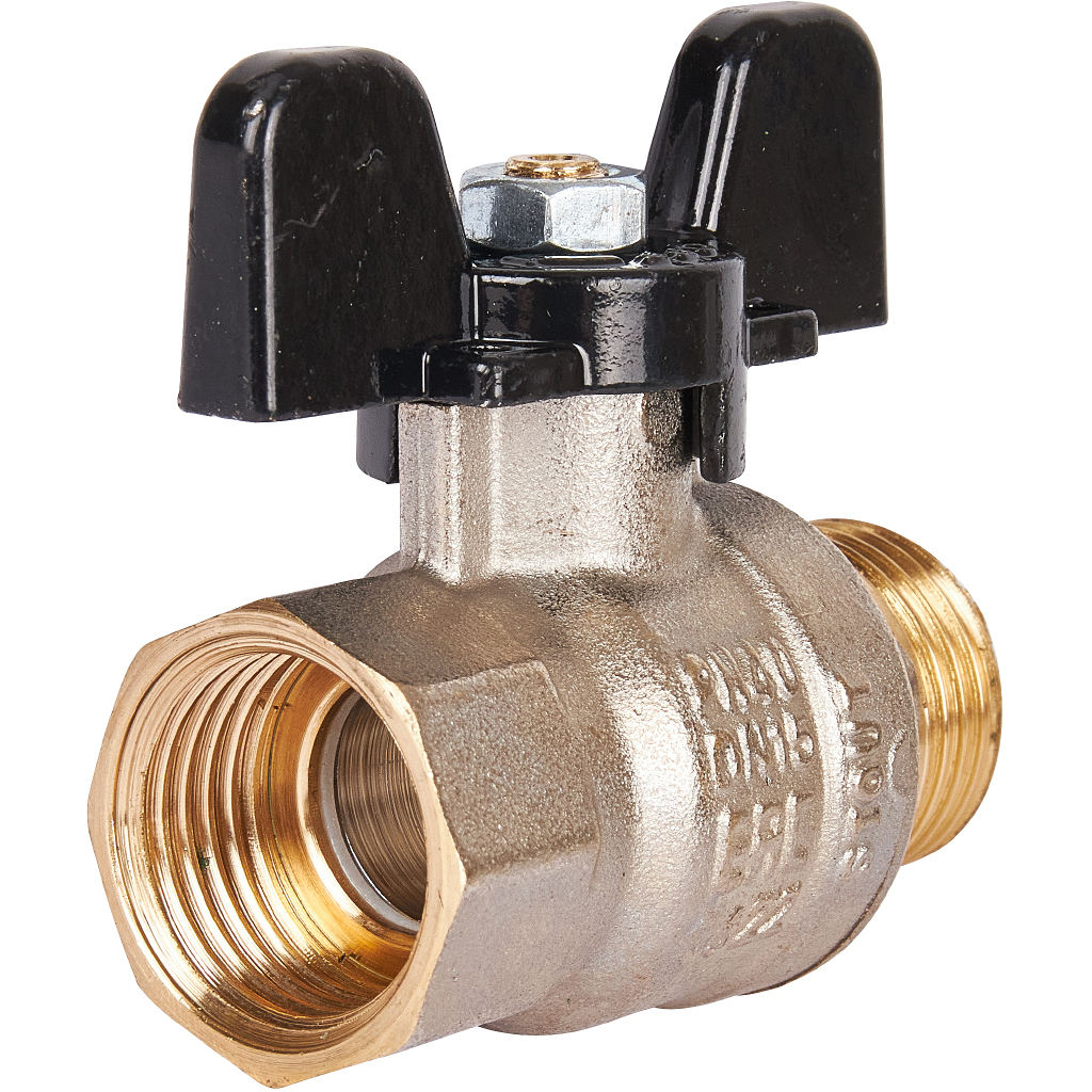 Кран шаровой STOUT SVB стандартнопроходной, ВР/НР, ручка бабочка 1/2, SVB-0014-000015