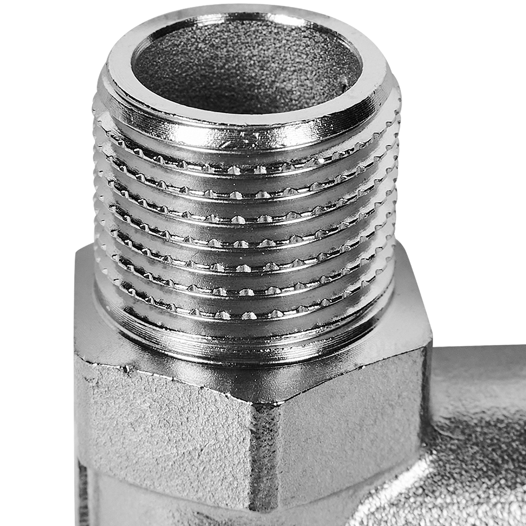 Угольник ROMMER-переходник-НР, 18х1/2, из нержавеющей стали прессовой