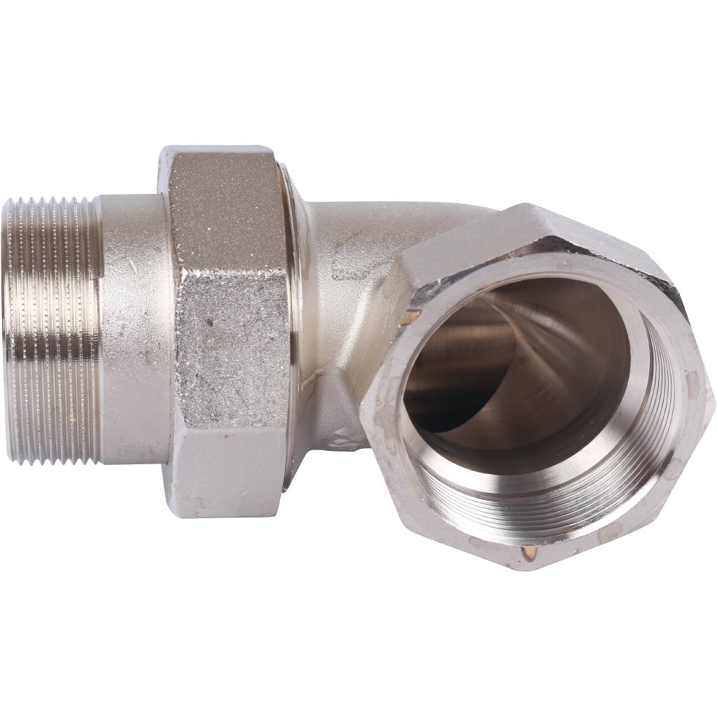 Разъемное угловое соединение STOUT американка ВН 2 уплотнение под гайкой o-ring кольцо, никелированное, SFT-0057-000002