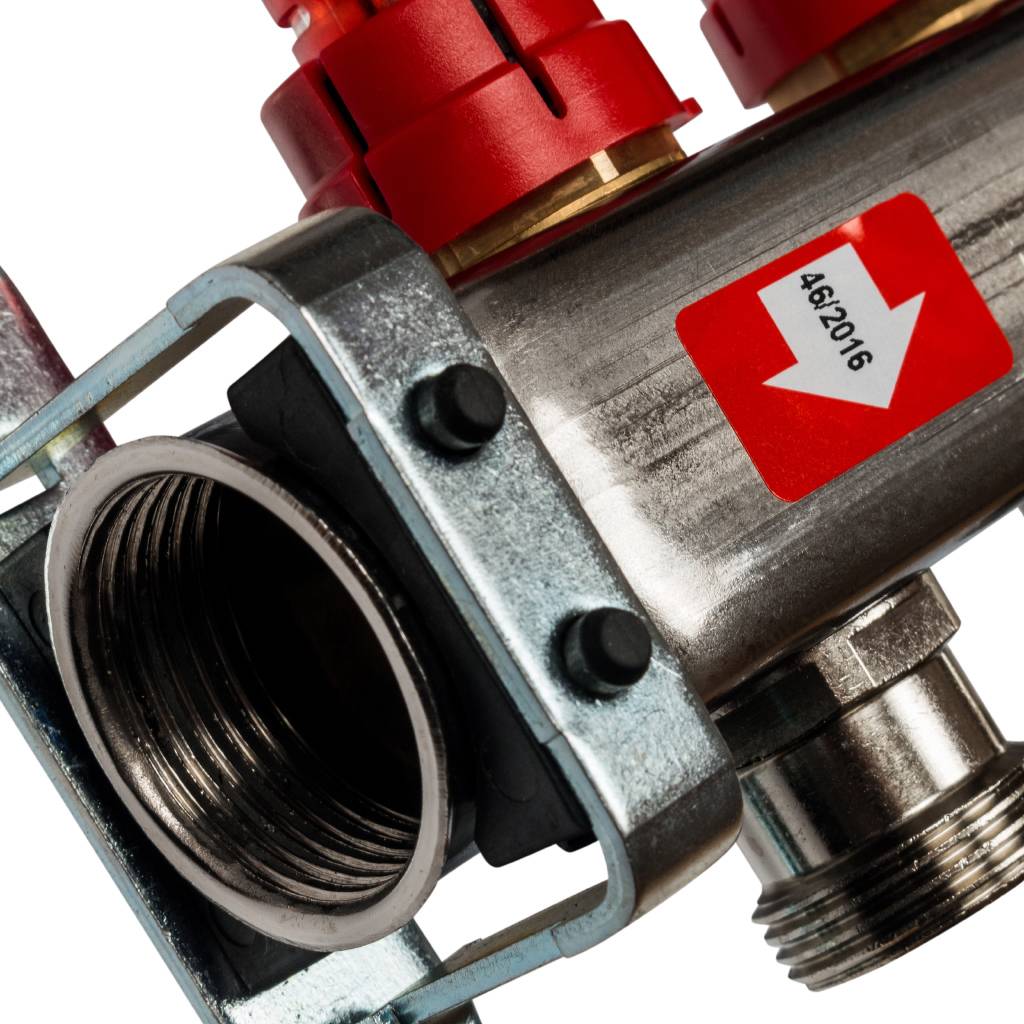 Коллектор из нержавеющей стали с расходомерами STOUT 5 выходов