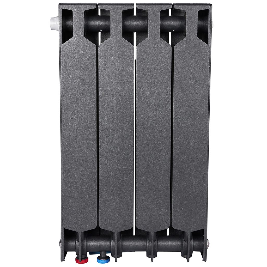 Радиатор биметаллический RIFAR SUPReMO VENTIL 500 SVR 4 секций нижнее правое подключение (Цвет АНТРАЦИТ), 4RS50.VR-4-AN