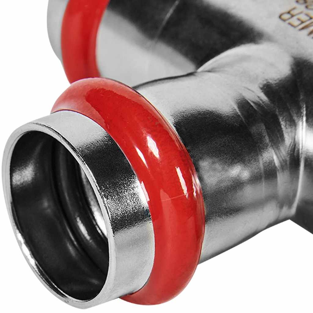 Тройник ROMMER переходной ВПр, 28х22х28, из нержавеющей стали прессовой, RSS-1014-282228