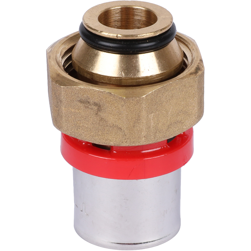 Муфта TIEMME с накидной гайкой под евроконус 20x3/4EK для металлопластиковых труб прессовой, 1650110