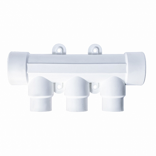 Коллектор с шаровым краном красный PPR 32х20/3,  белый, RTP