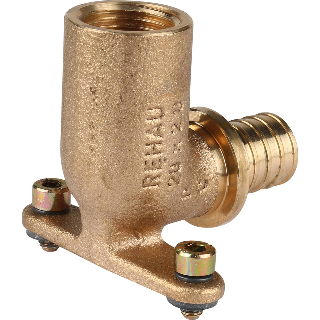 Угольник настенный РЕХАУ RAUTITAN с длинным нарезным патрубком 20-R 1/2 для PEX труб аксиальный