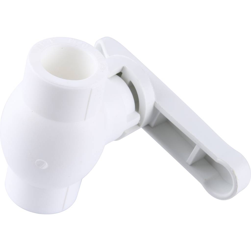 Кран шаровой Kalde d=20 для полипропиленовых труб под сварку (цвет белый)