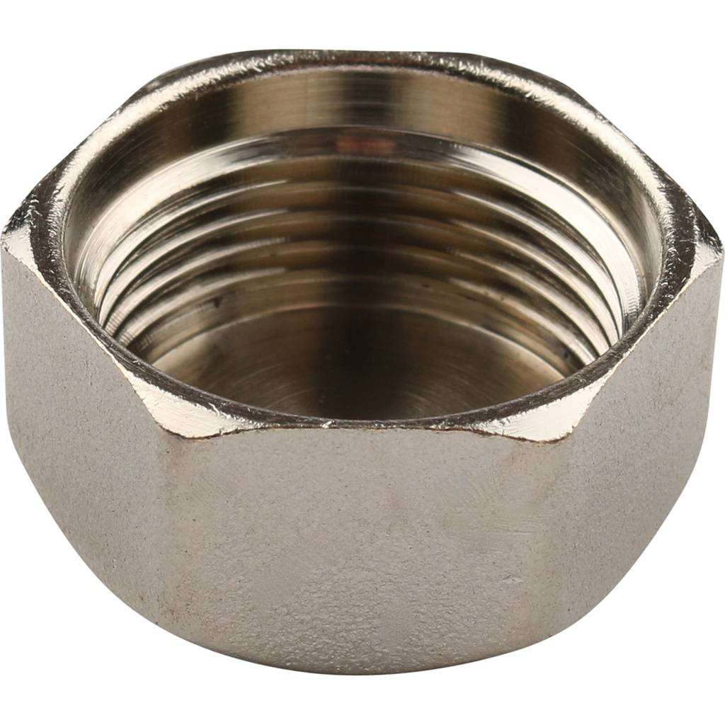 Заглушка TIEMME ВР никелированная 1 для стальных труб резьбовой, 1500247