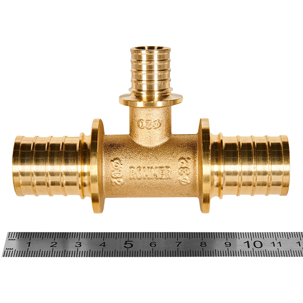 Тройник переходной ROMMER 32x20x32 для труб из сшитого полиэтилена аксиальный, RFA-0014-322032
