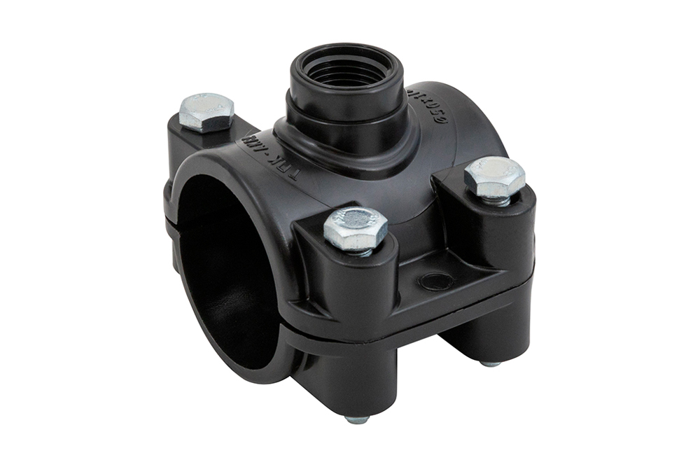 Седелка с внутренней резьбой для ПНД труб Политэк (крепление - болт) 50 - 1/2 ТПК-АКВА, 3000050012