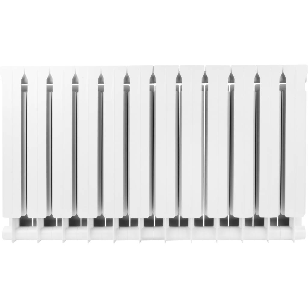 Радиатор биметаллический Global STYLE EXTRA 500 12 секций нижнее правое подключение (белый RAL 9010), STE05001012/DS