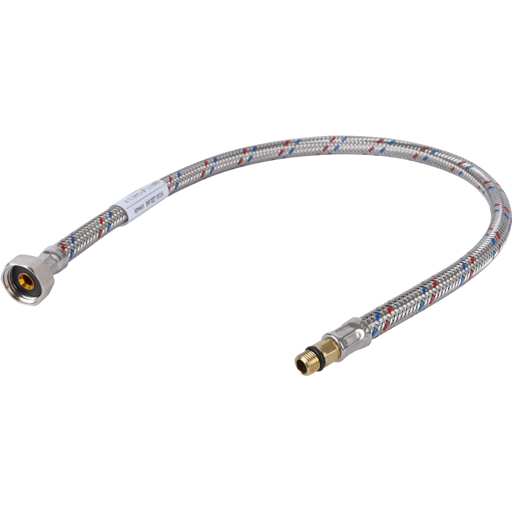 Гибкая подводка для воды STOUT M 10 (18мм) х ВР 1/2, длина 600 мм, SHF-0027-181015