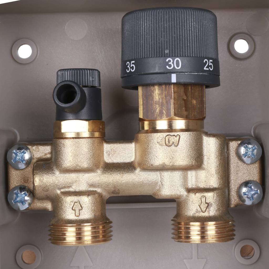 Терморегулятор OVENTROP Unibox E RTL, белый огранич. t обр. потока