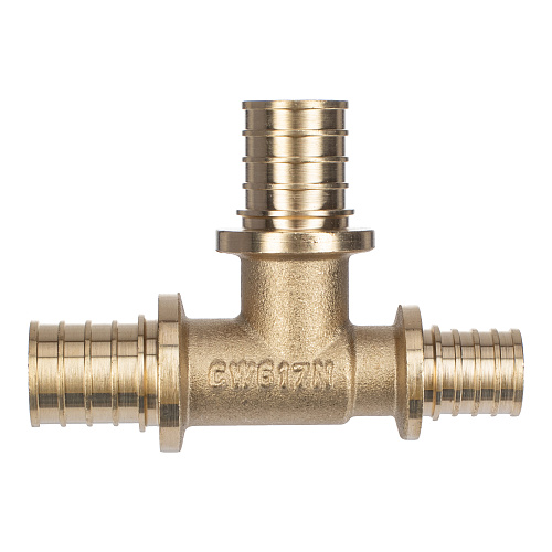 Тройник переходной аксиальный, латунь,20х20х16, желтый, RTP