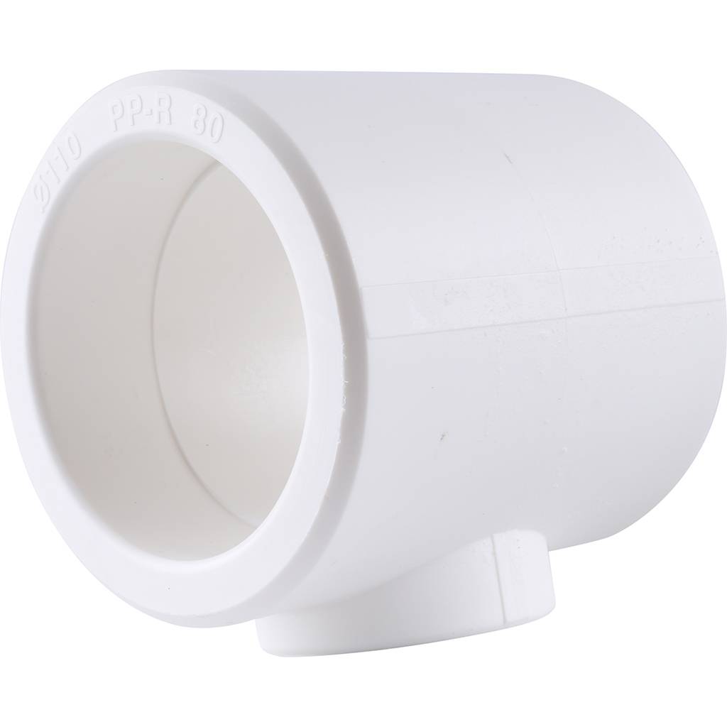 Тройник переходной Kalde 110х63х110 для полипропиленовых труб под сварку (цвет белый), 3212-tio-116311