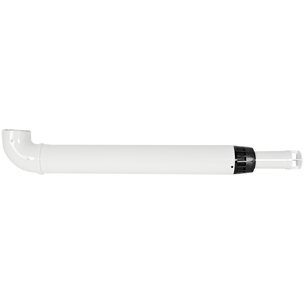 Комплект традиционного дымохода ROMMER АНТИЛЕД D60/100, L1000 (Bosch,Buderus,Navien S/C/E,Baxi ECO Nova (кроме 31F и 1.31F)/Classic,Fondital)в комп. фланец