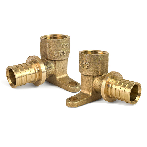 Водорозетка аксиальная, латунь, внутренняя резьба,20х1/2, желтый, RTP