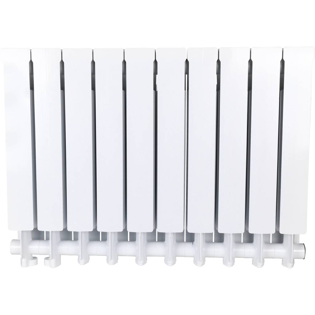 Радиатор алюминиевый Global VOX- R 500 10 секций нижнее правое подключение (белый RAL 9010), 169531