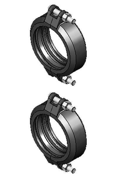 Муфта Meibes Victaulic (2 шт) под сварку, Ду 80 для стрелки, Ду 65 для котла, M66259.572