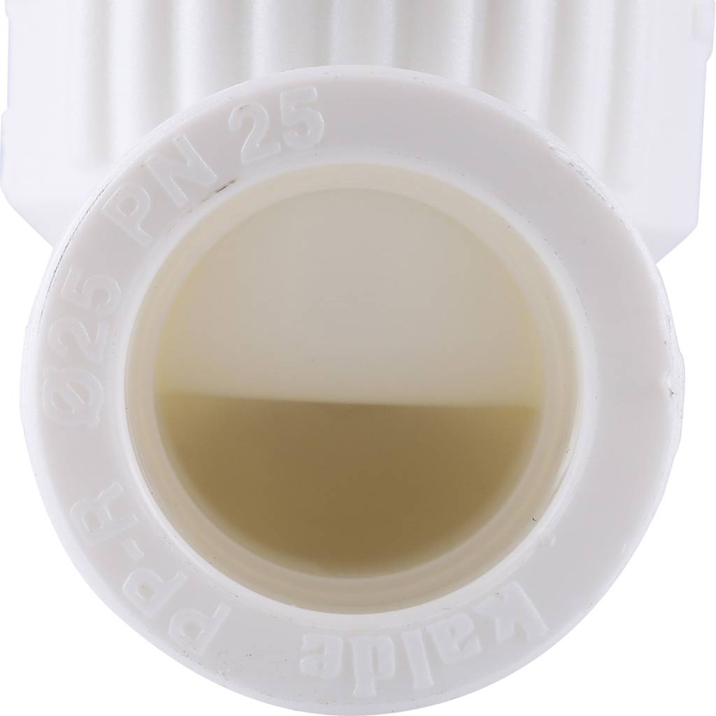 Вентиль Kalde d=25 для полипропиленовых труб под сварку (цвет белый)