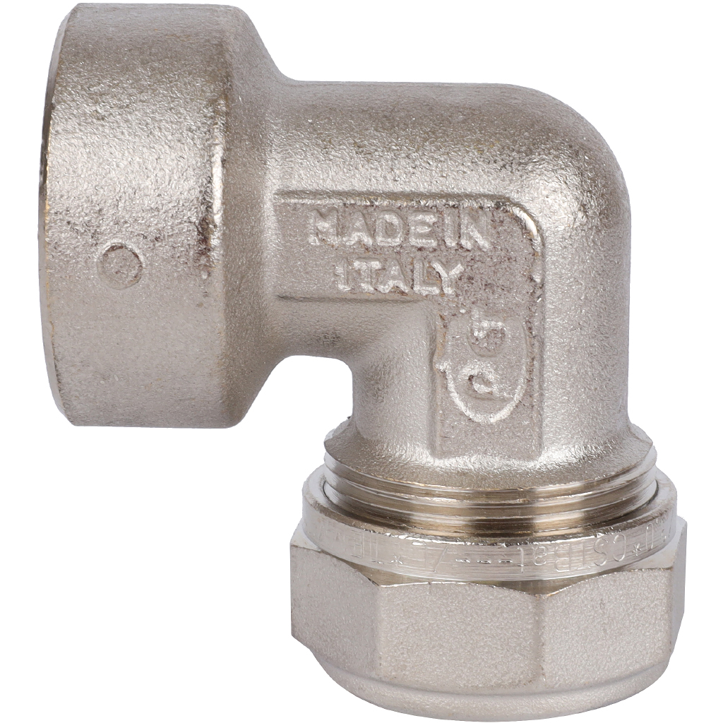 Угольник TIEMME с внутренней резьбой (26х3.0х1) для металлопластиковых труб винтовой, 1600052