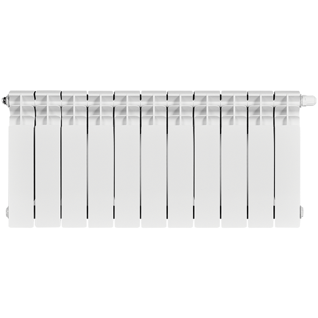 Радиатор биметаллический STOUT TITAN VENTIL 350 11 секций нижнее правое подключение, SRB-3320-035011