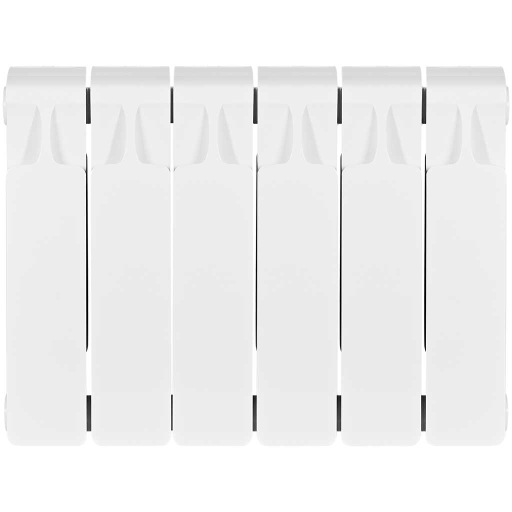 Радиатор биметаллический RIFAR MONOLIT 300 6 секций боковое подключение (белый RAL 9016), 3RM30-6