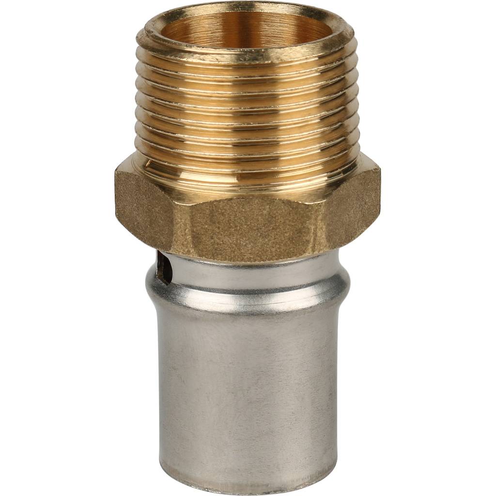 Переходник STOUT с наружной резьбой 3/4 х20 для металлопластиковых труб прессовой, SFP-0001-003420