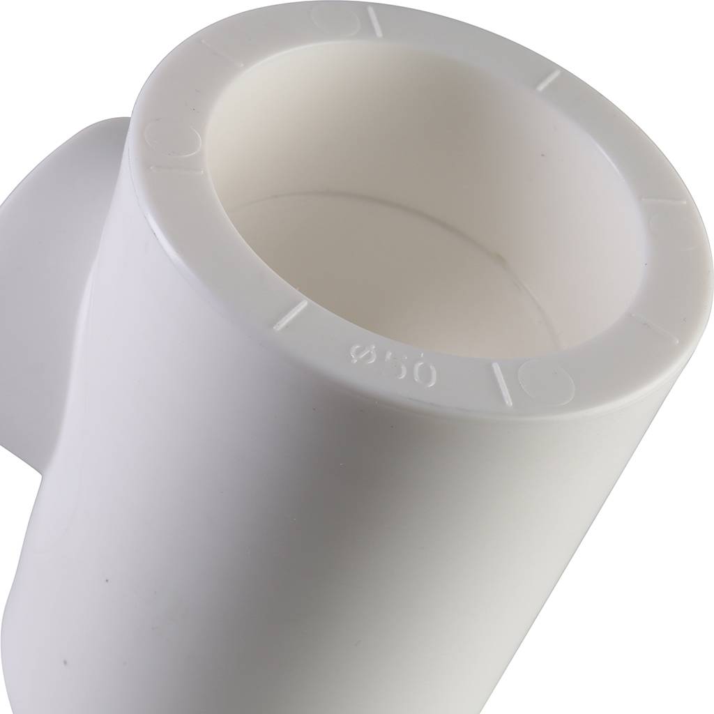 Тройник переходной Политэк 50х32х50 для полипропиленовых труб под сварку (цвет белый), 9300503250