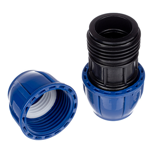 Муфта компрессионная, полипропилен 25, для полиэтиленовых труб, РТП